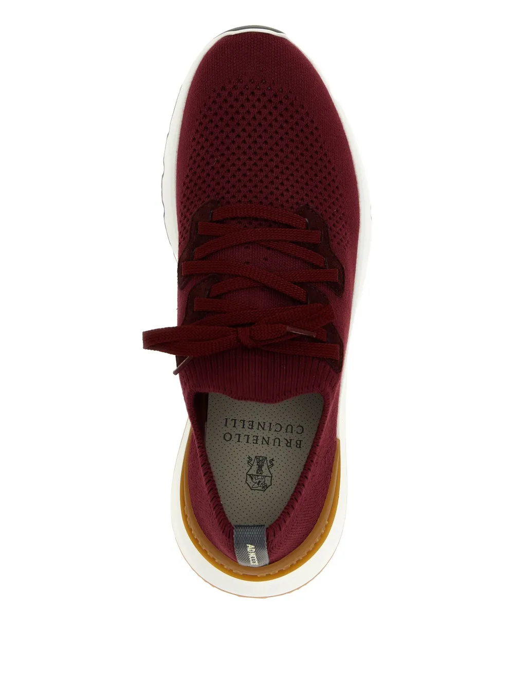 Brunello Cucinelli knit-upper sneakers Red