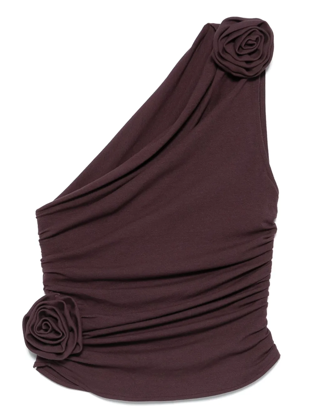 Magda Butrym haut orné de roses à une épaule | violet | Image 1