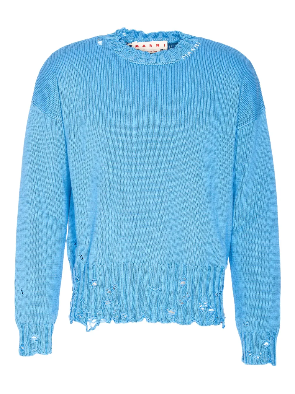 Marni distressed-effect jumper | Blue | Image 1