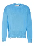 Marni distressed-effect jumper - Blue