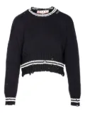 Marni distressed-effect jumper - Black
