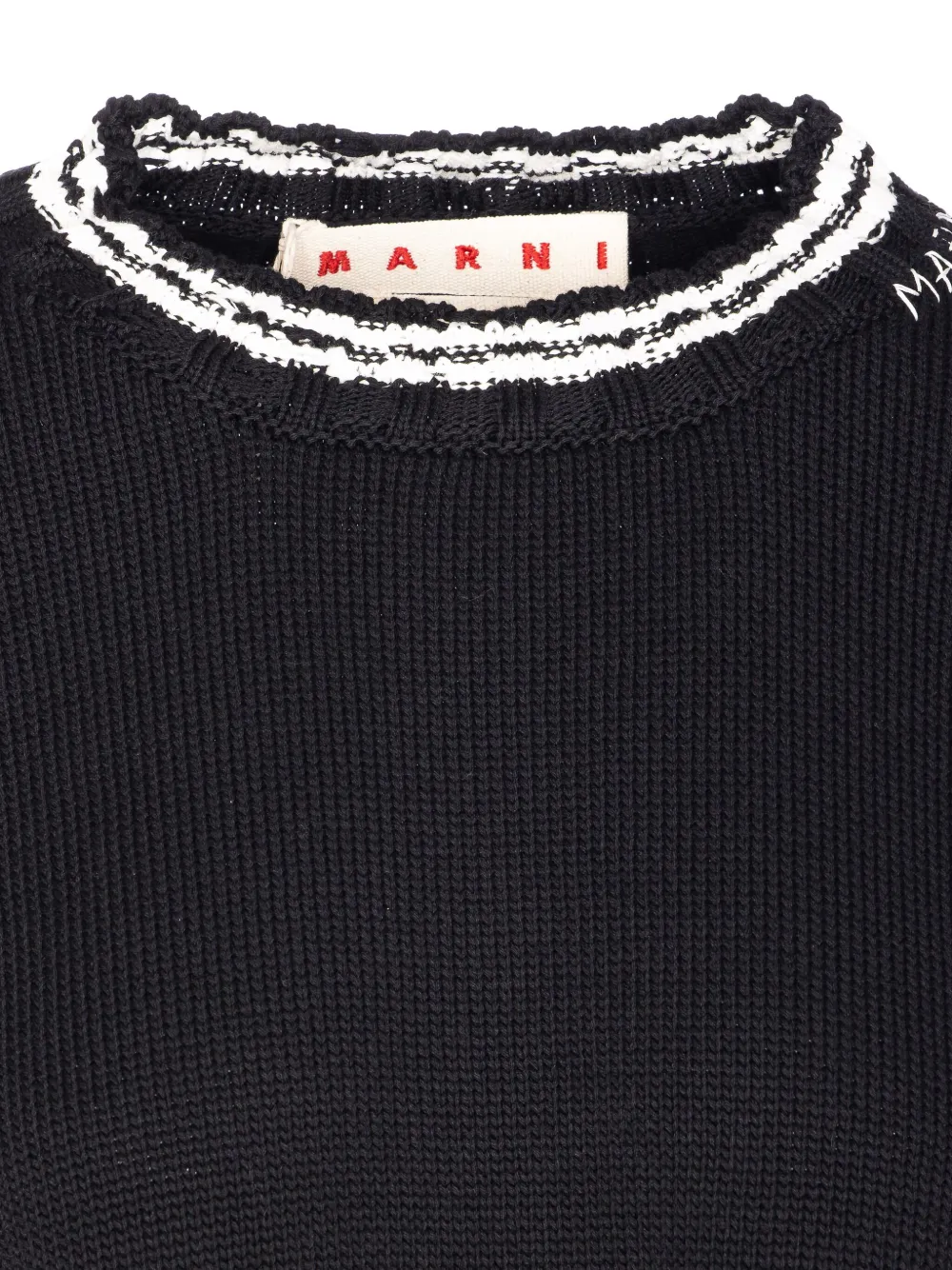 Marni Trui met gerafeld effect Zwart