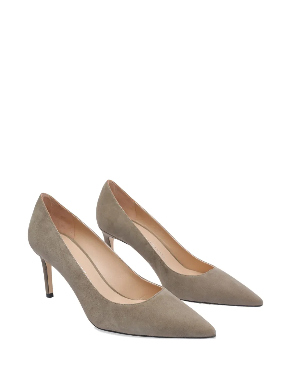 Stuart Weitzman 75mm suede heeled pumps Grey