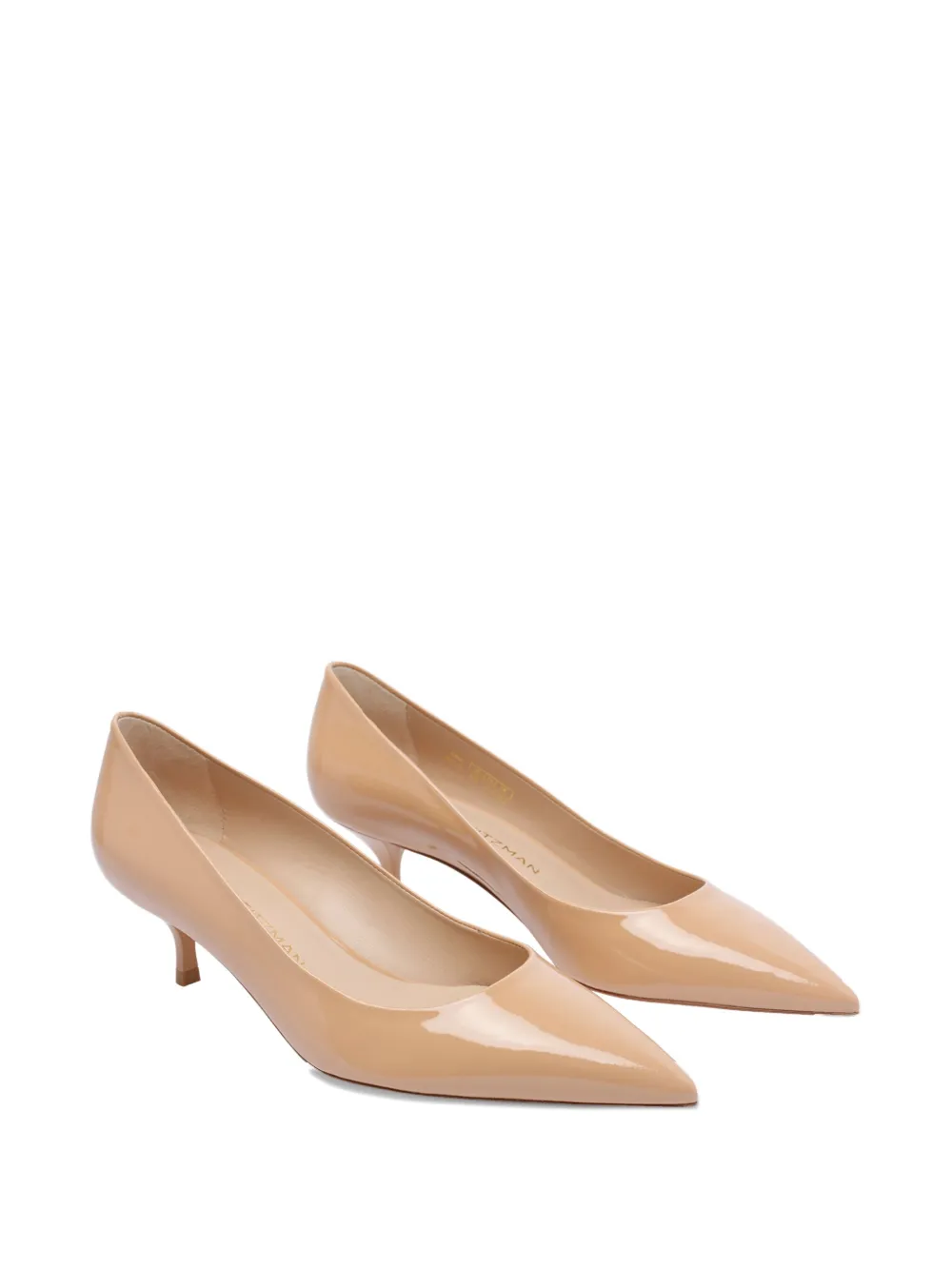Stuart Weitzman 50mm leather heeled pumps Neutrals