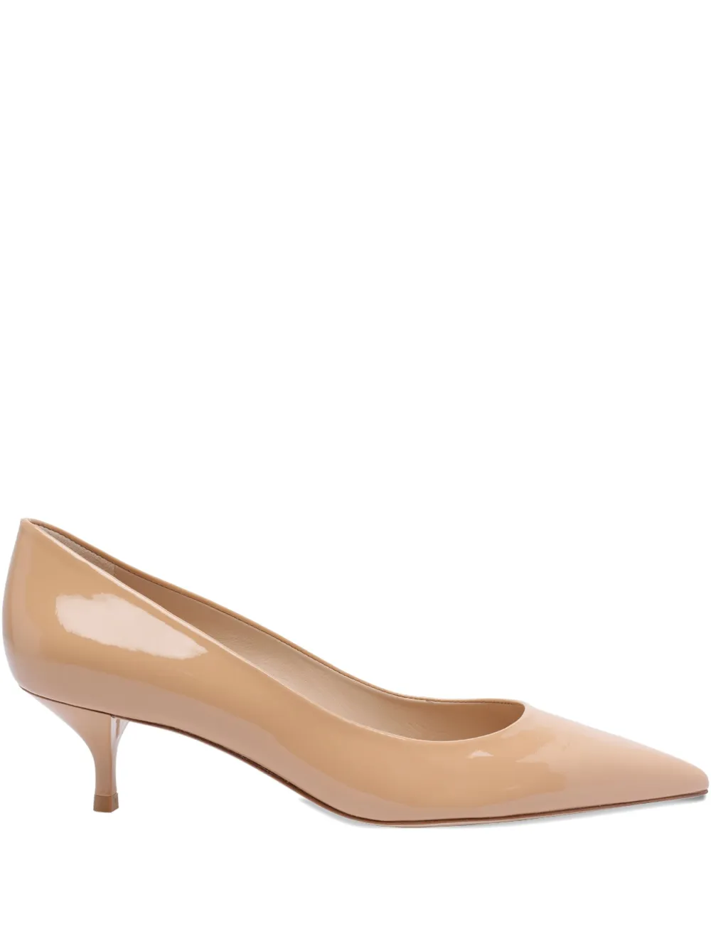 Stuart Weitzman 50mm leather heeled pumps Neutrals