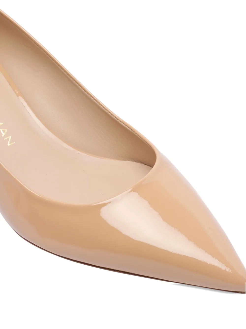 Stuart Weitzman 50mm leather heeled pumps Neutrals