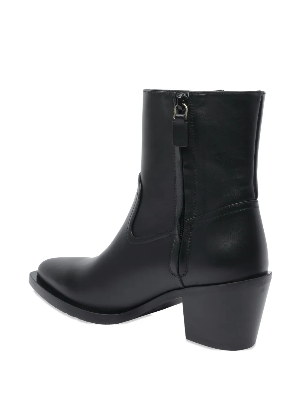Stuart Weitzman 65mm leather cowboy boots Black