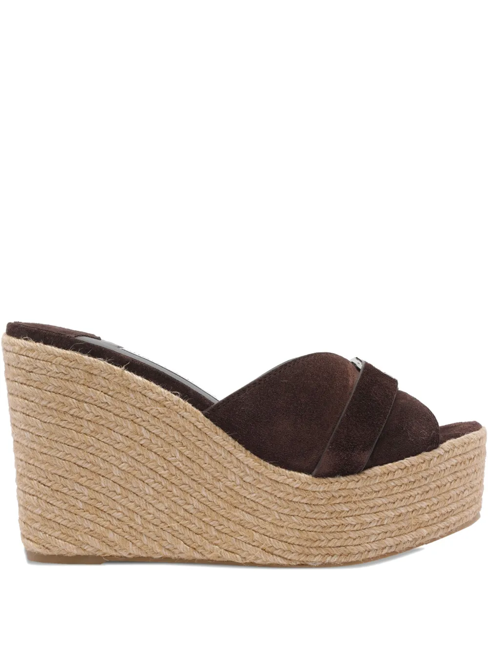 Jimmy Choo 100mm Leda wedge sandals Brown