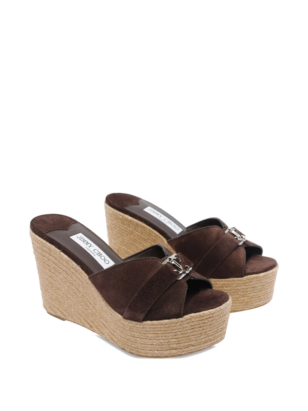 Jimmy Choo 100mm Leda wedge sandals | Heeled Sandals | Image 2