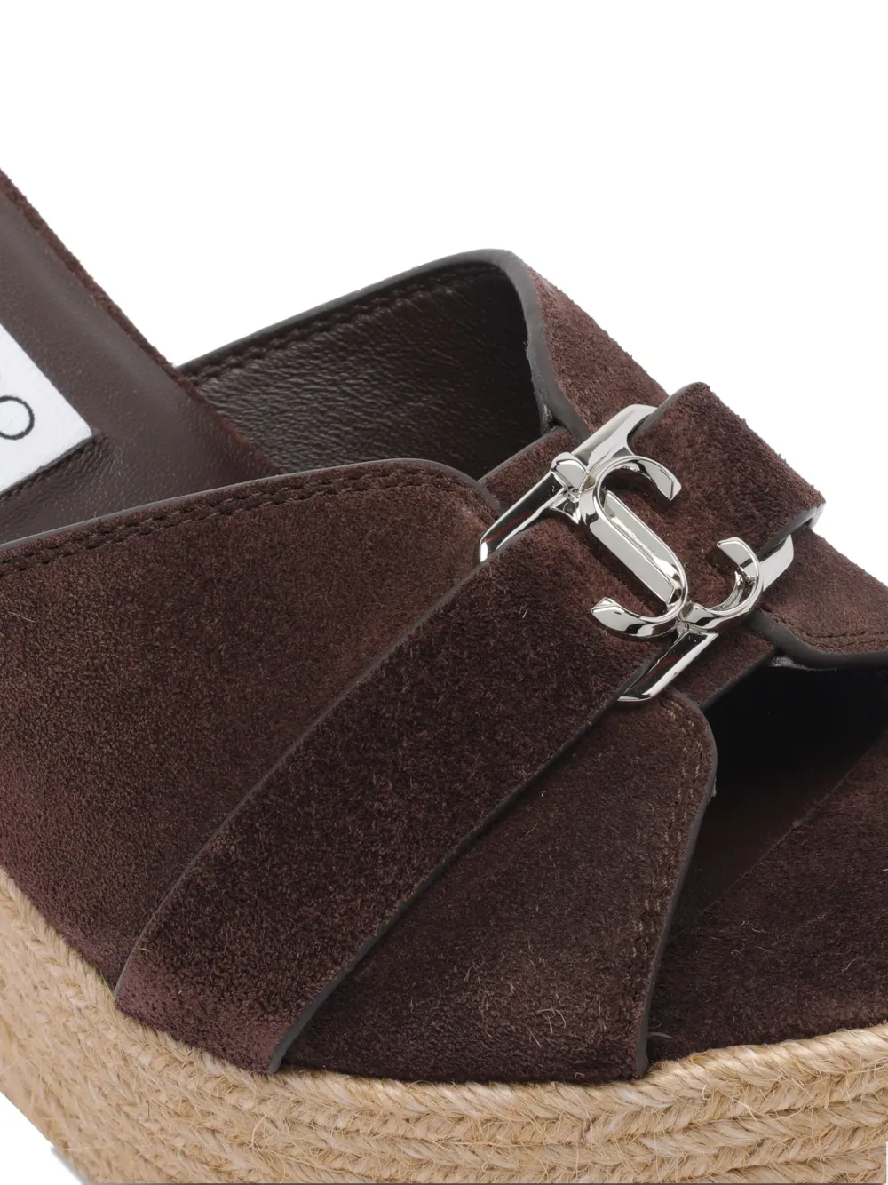 Jimmy Choo 100mm Leda wedge sandals Brown