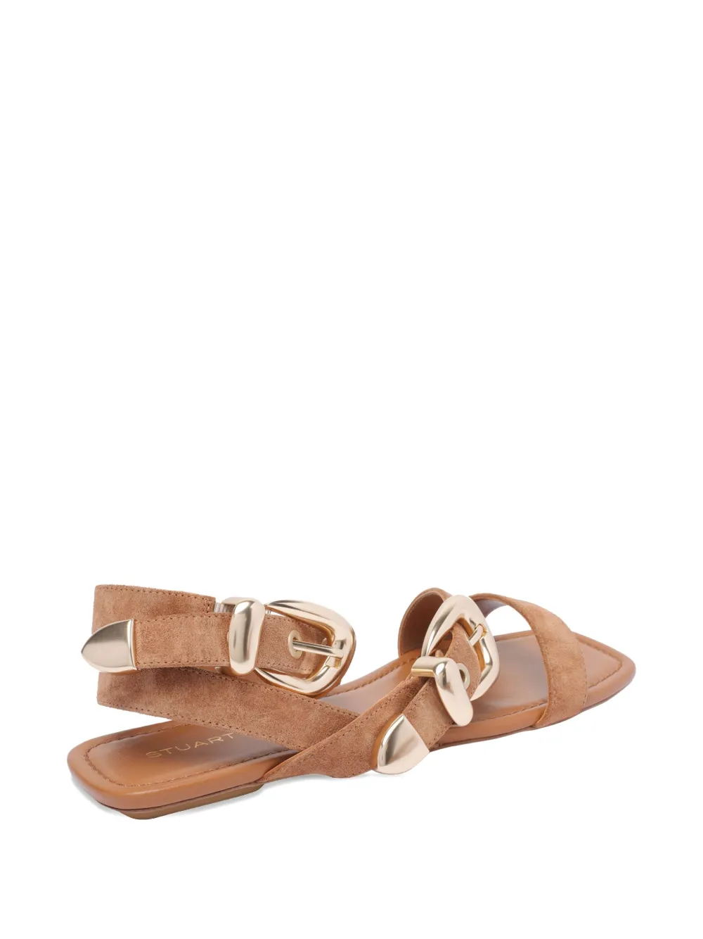 Stuart Weitzman suede flat sandals Brown