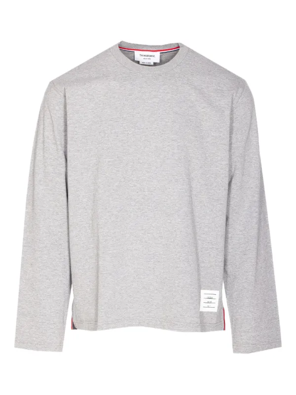 THOM BROWNE ストライプニットセーター Thom Browne ニット フォーバー カーディガン ライトグレー - THOM