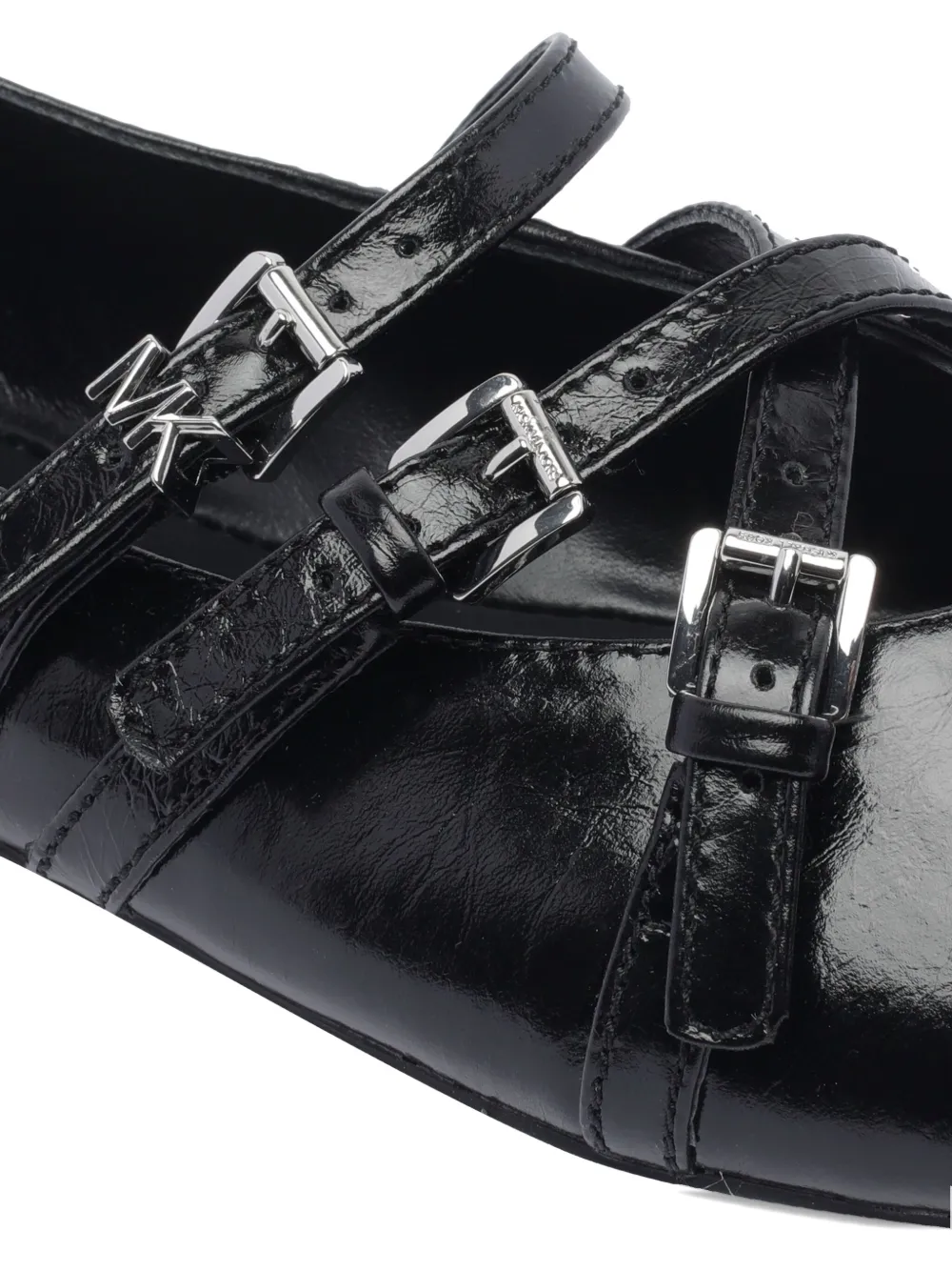 Michael Kors leather flat ballet flats Black