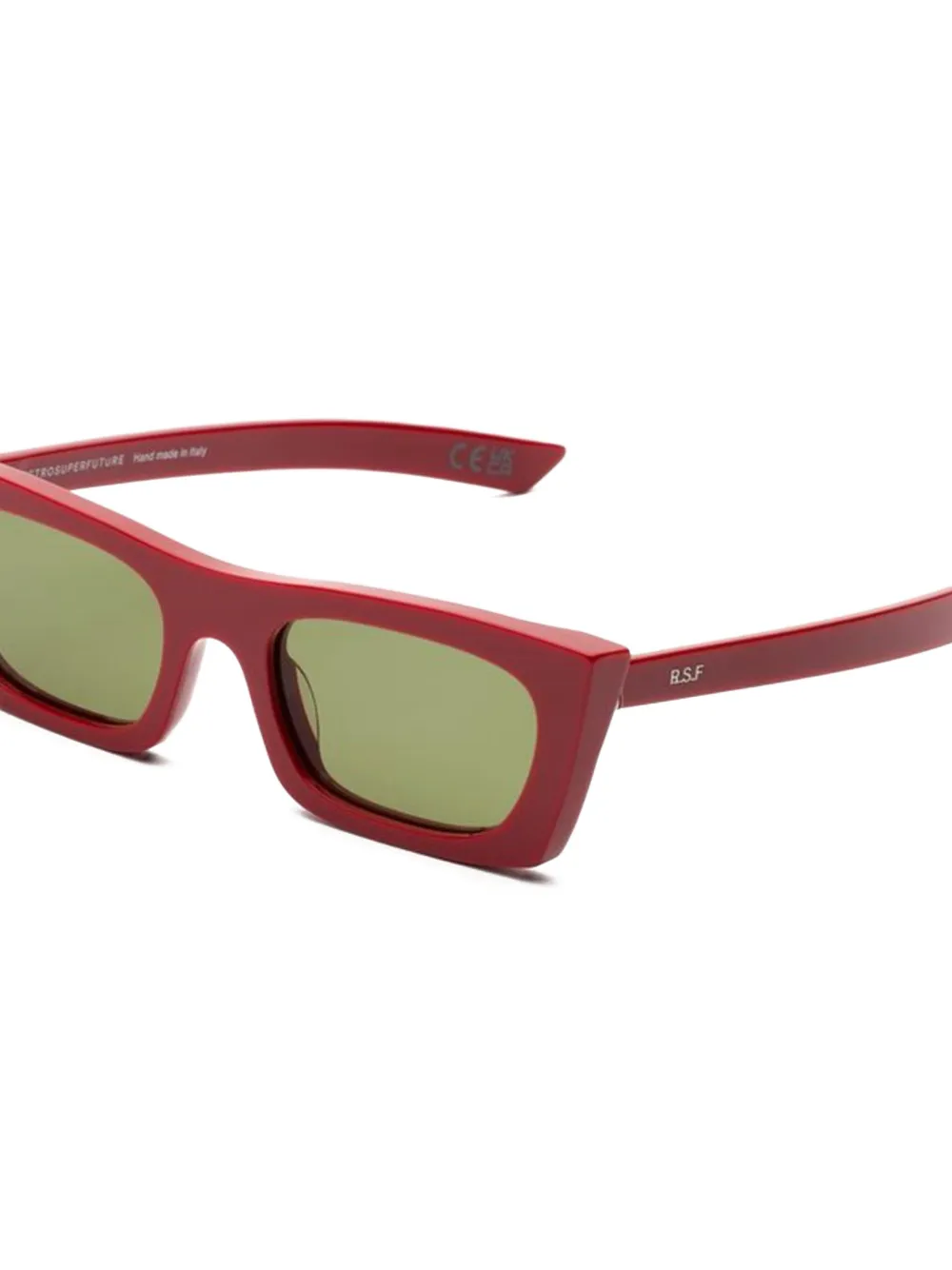 Retrosuperfuture Fred 2.0 zonnebril met geometrisch montuur - Rood
