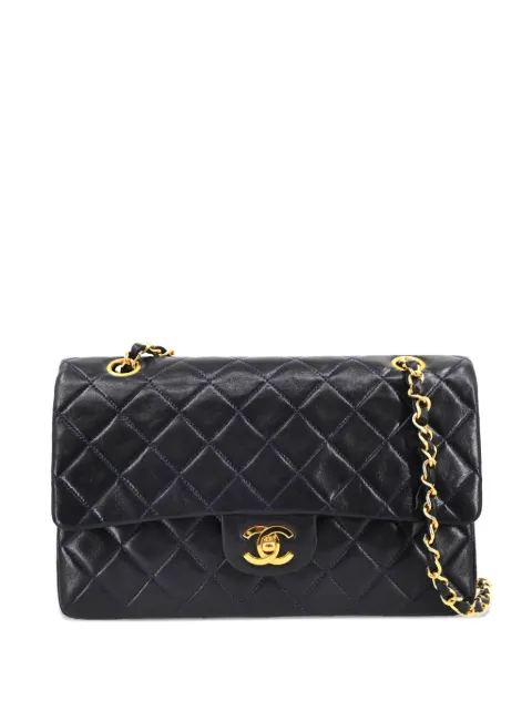 CHANEL Pre-Owned sac porté épaule Double Flap médium (1985-1990)