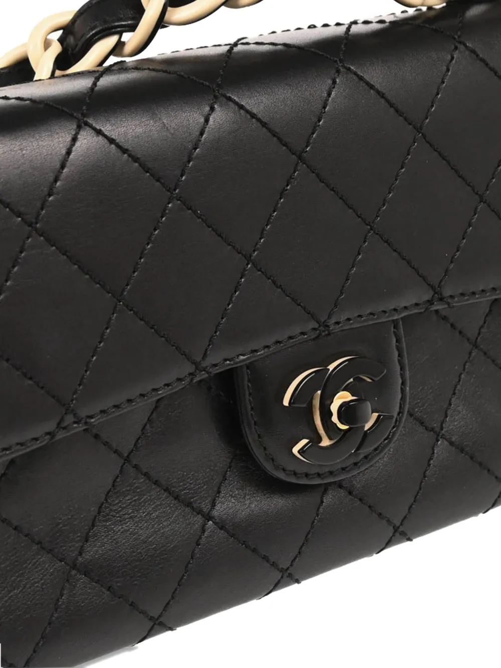 Pre-owned Chanel 2000 Classic Flap Shoulder Bag In Black