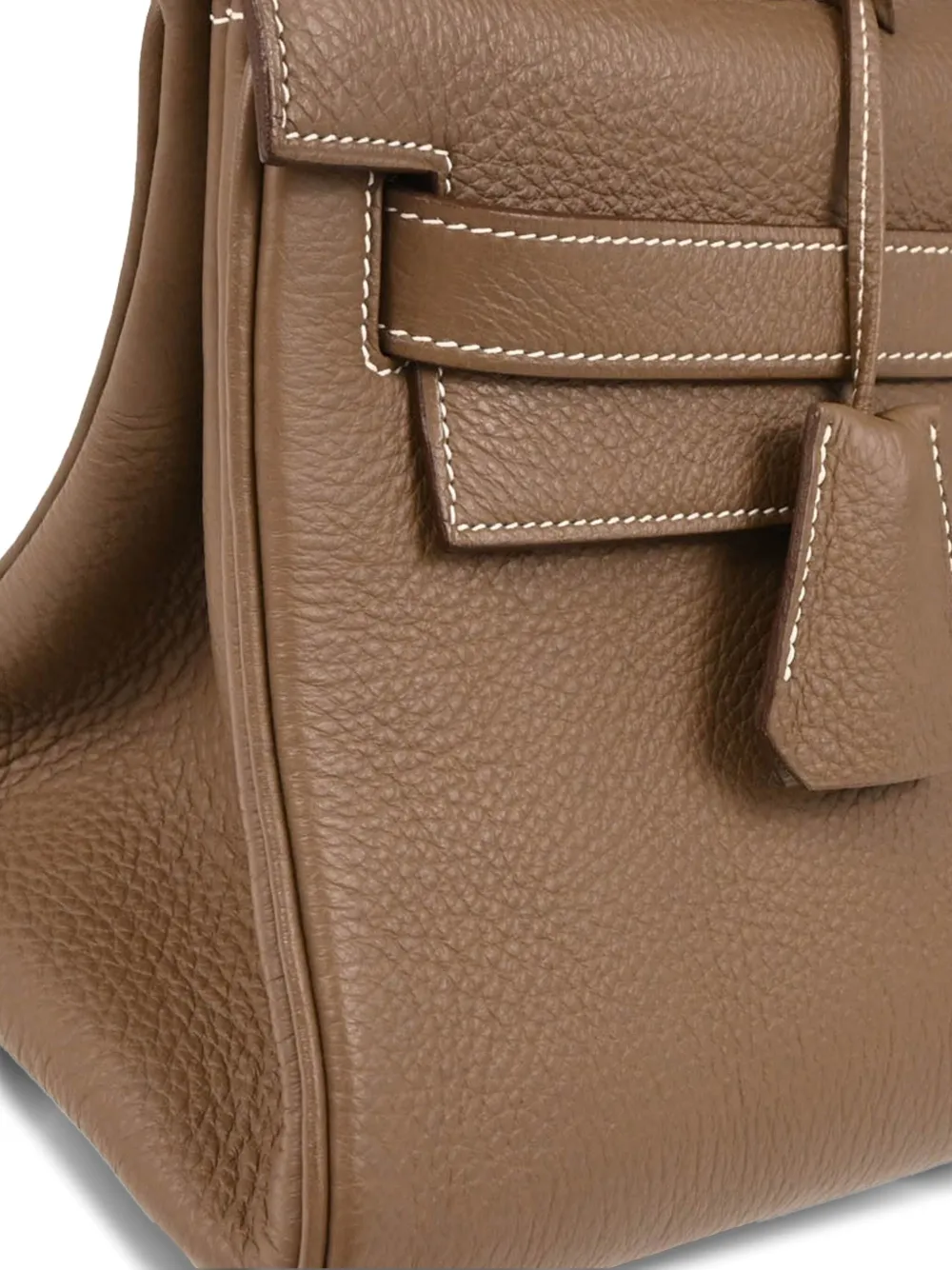 Pre-owned Hermes 2010 Kelly Leather Top-handle Bag In Brown