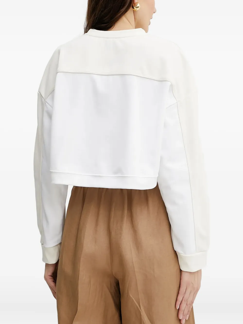 PINKO Sweater met colourblocking en patch Wit