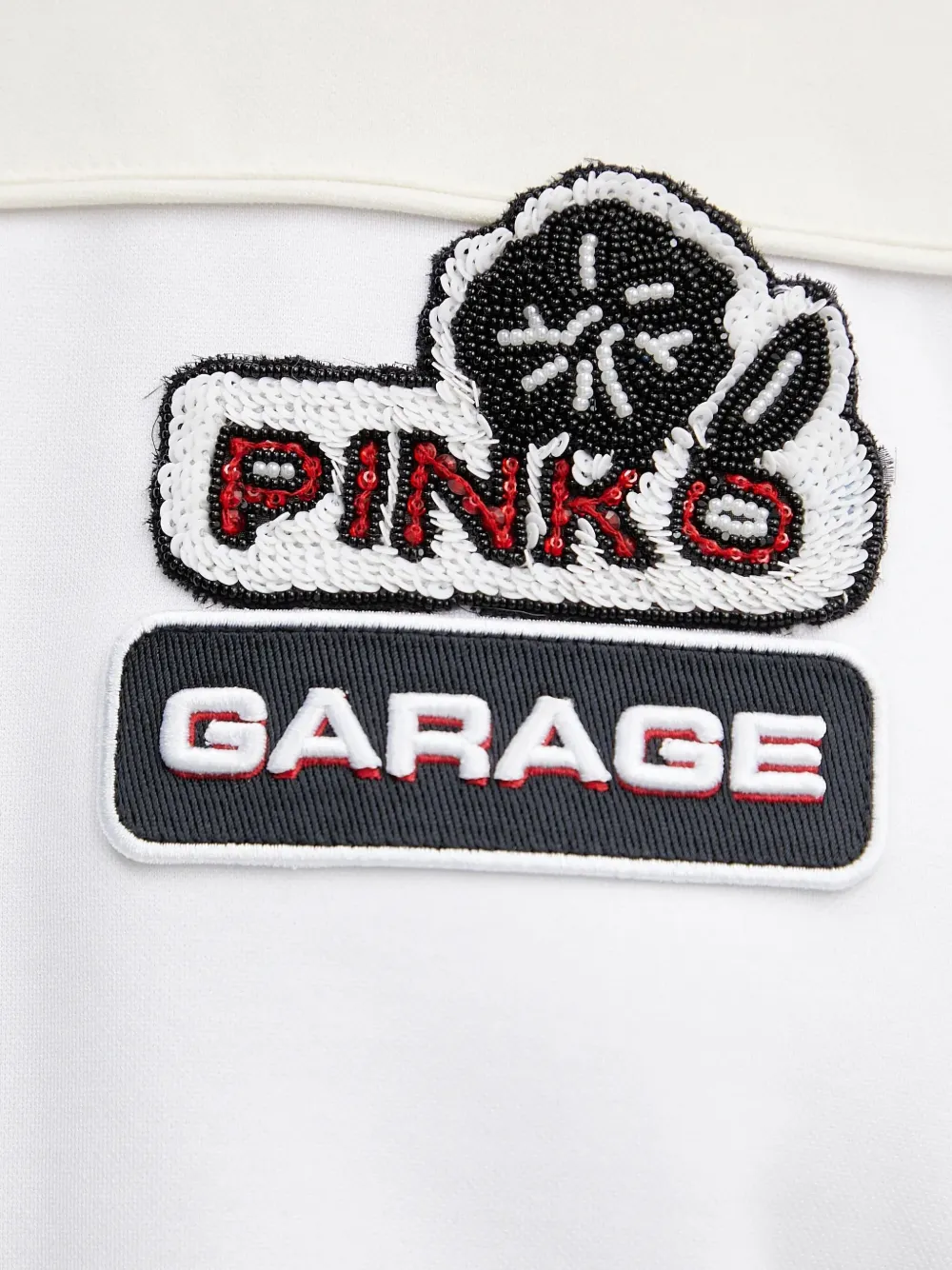 PINKO Sweater met colourblocking en patch Wit