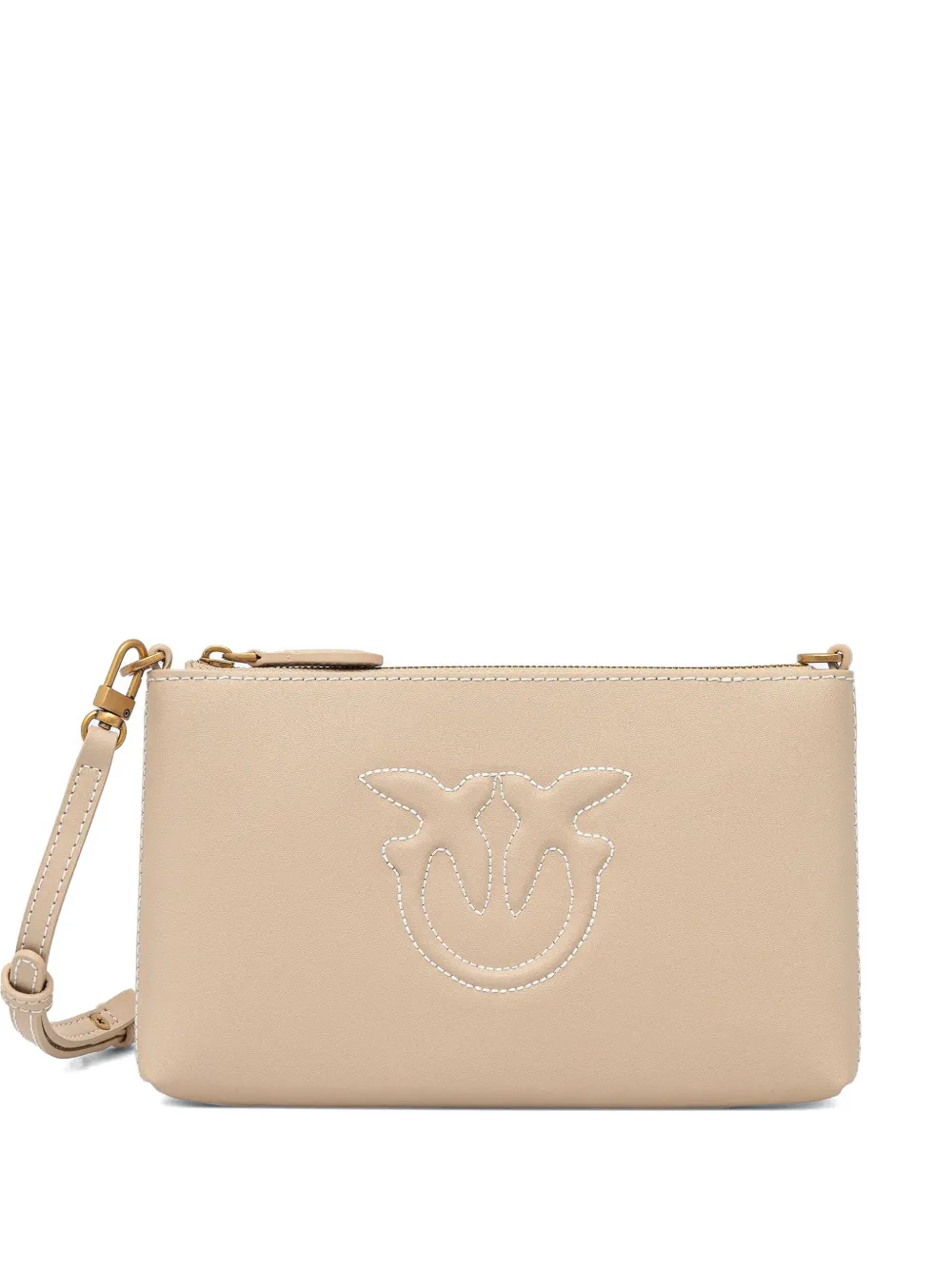 logo-detail zip-top cross body bag
