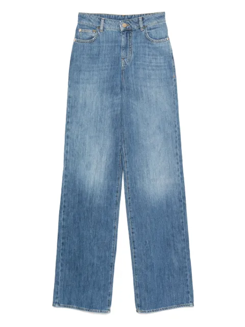 Emporio Armani washed wide-leg jeans