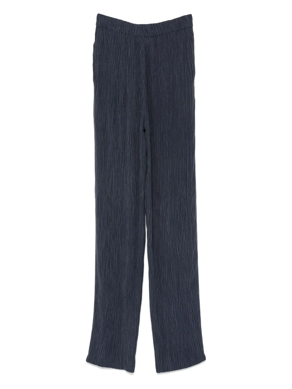 Emporio Armani plissé-effect trousers Blauw