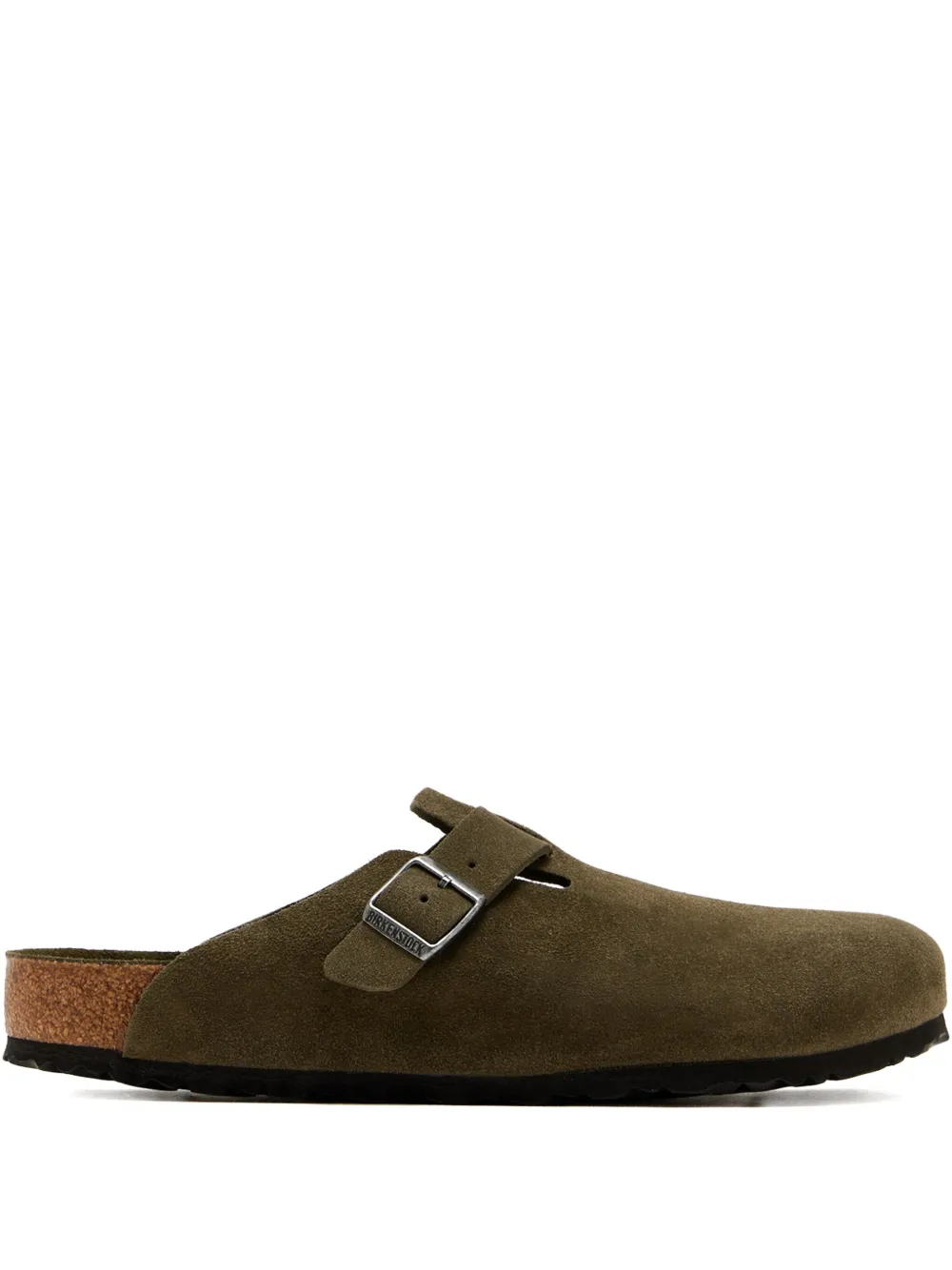 Birkenstock Boston BS buckle suede clog Green