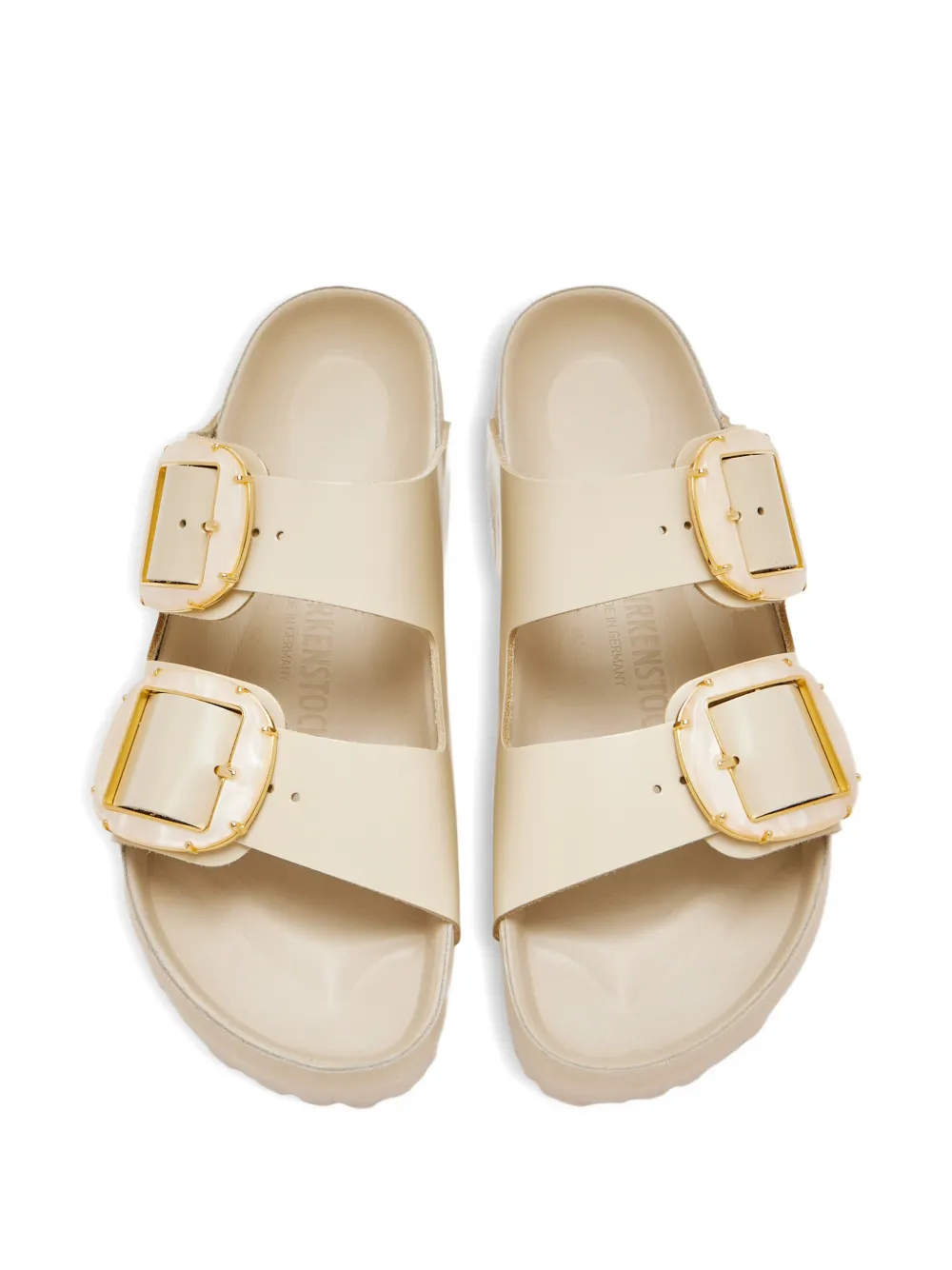 Birkenstock Arizona sandalen met parel en gesp Beige