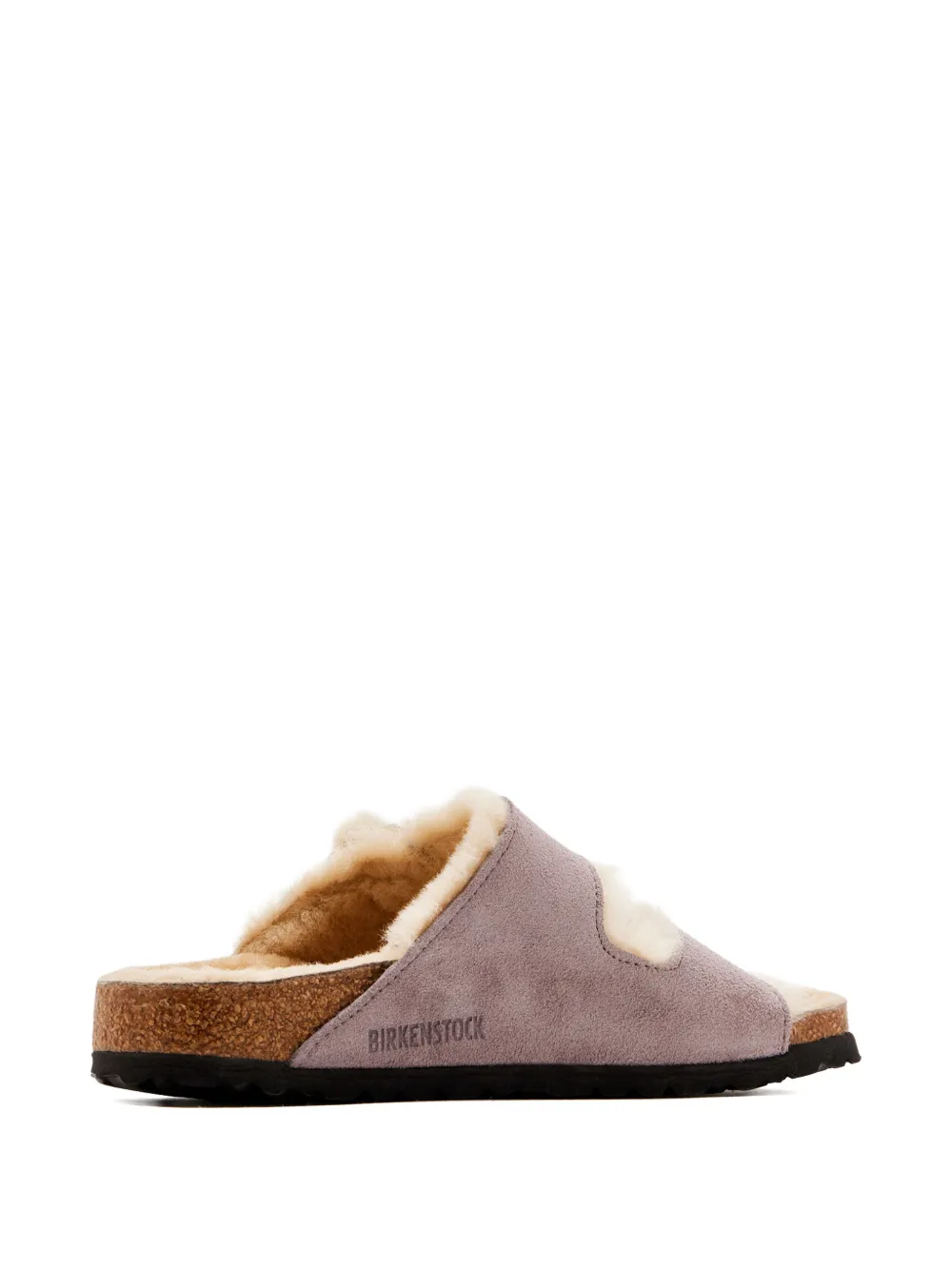 Birkenstock Arizona Buckle Shearling Sandals In Purple