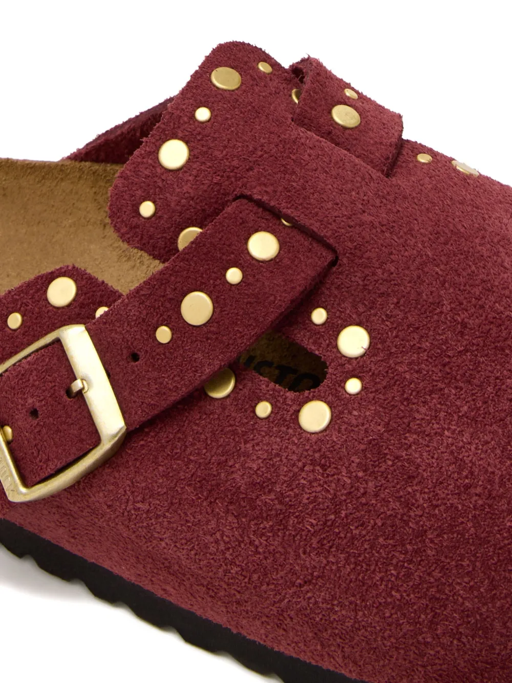 Birkenstock Boston Rivets studded buckle clogs Red