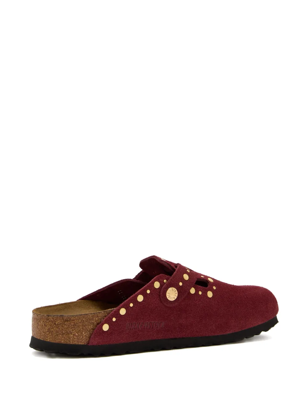 Birkenstock Boston Rivets studded buckle clogs Red