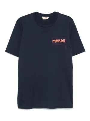 Moncler logo-print T-shirt | Blue | FARFETCH