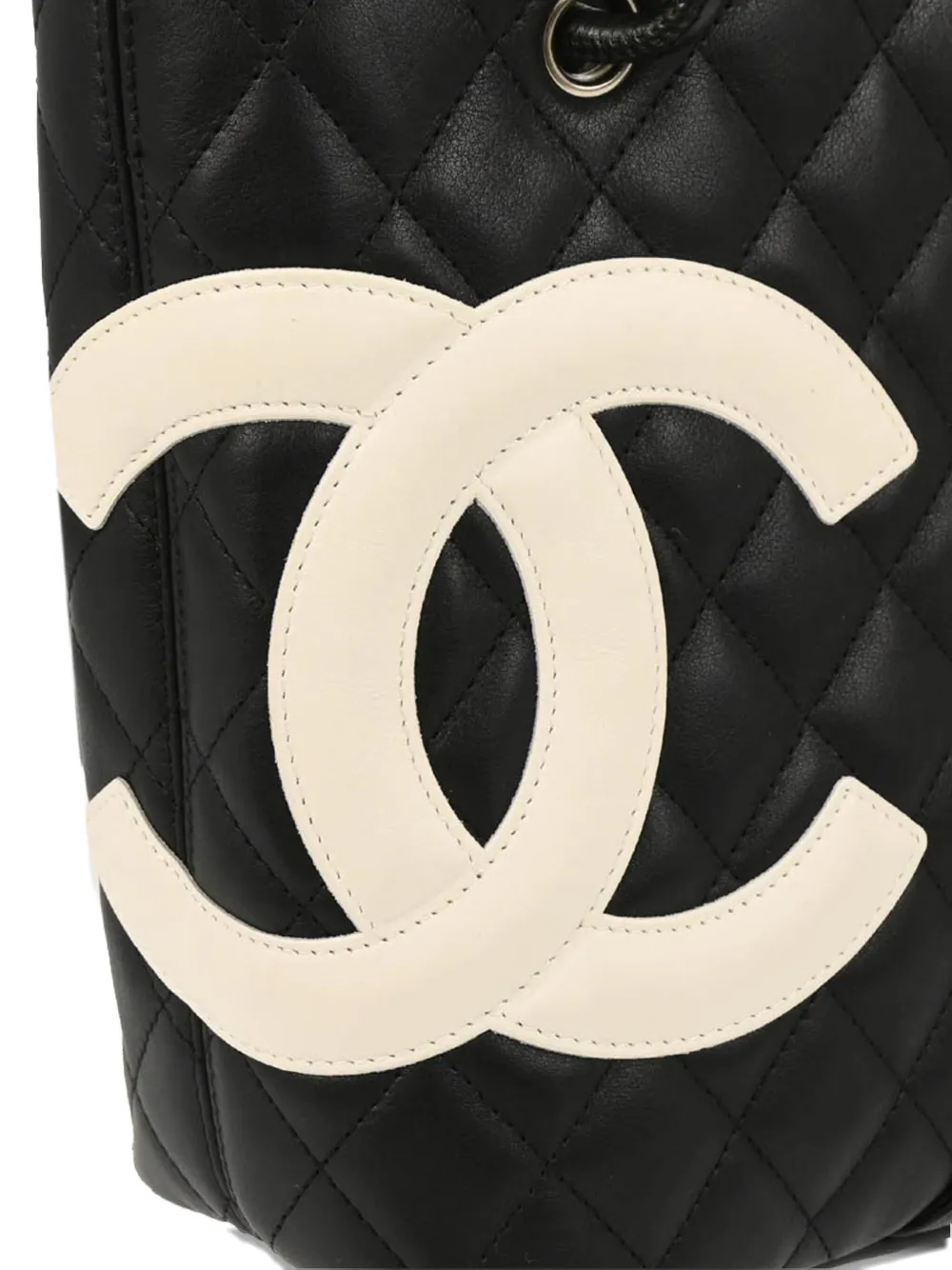 Pre-owned Chanel 2005 Cambon Ligne Tote Bag In Black