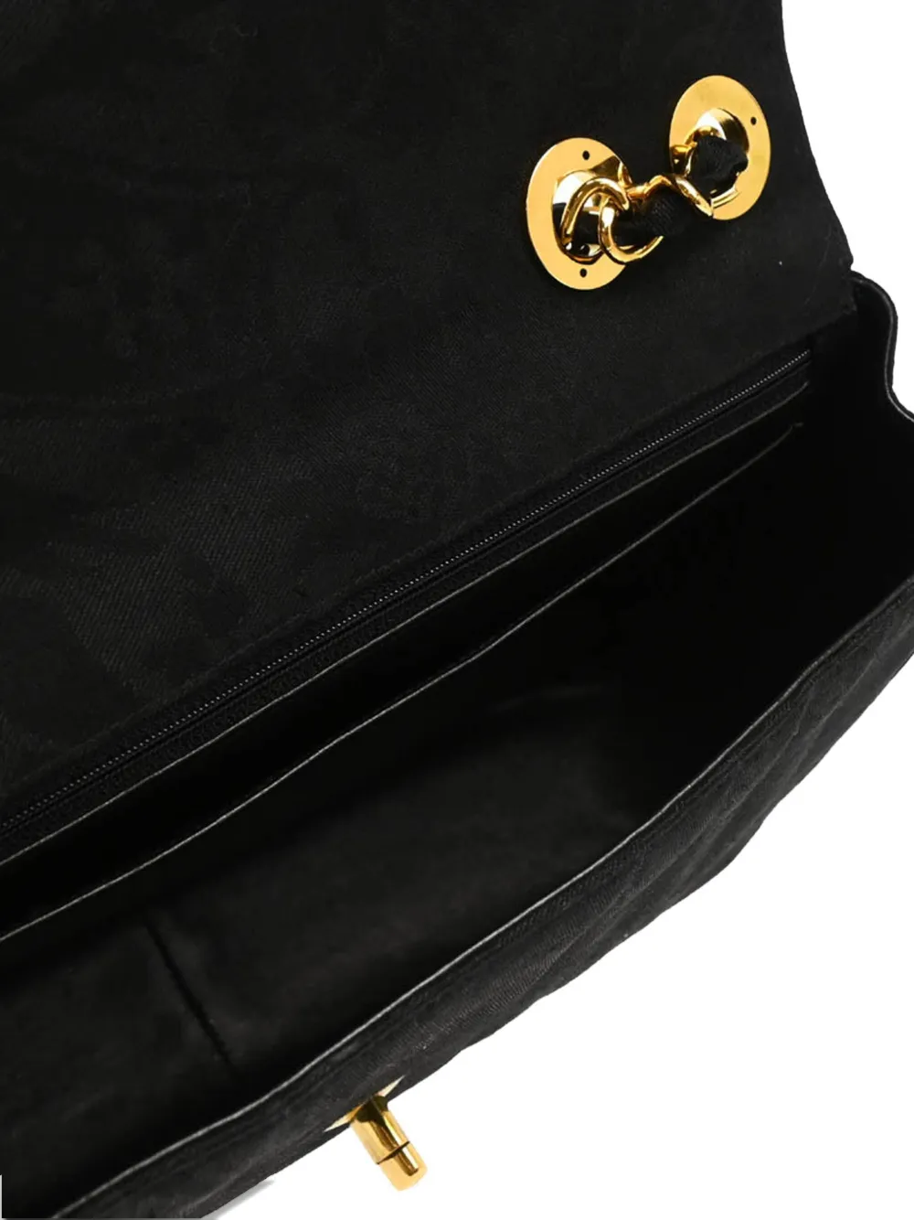 Pre-owned Chanel 1992 Jumbo Mademoiselle Classic Flap Shoulder Bag In Black
