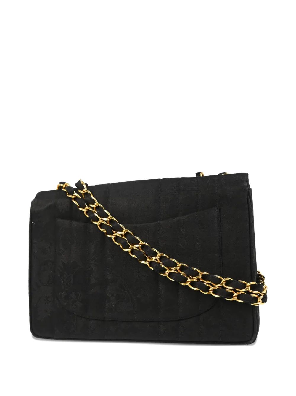 Pre-owned Chanel 1992 Jumbo Mademoiselle Classic Flap Shoulder Bag In Black
