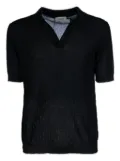 A Paper Kid textured polo shirt - Black