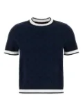 Gucci monogram-pattern short-sleeve t-shirt - Blue