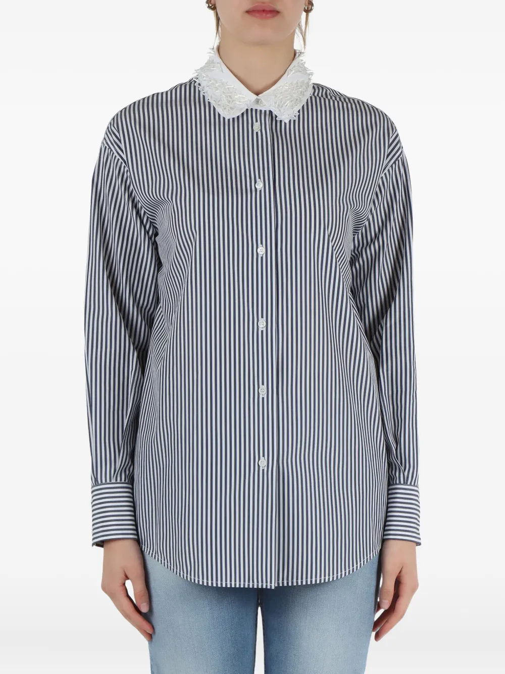 Fabiana Filippi stripe-pattern shirt | Blue | Image 1