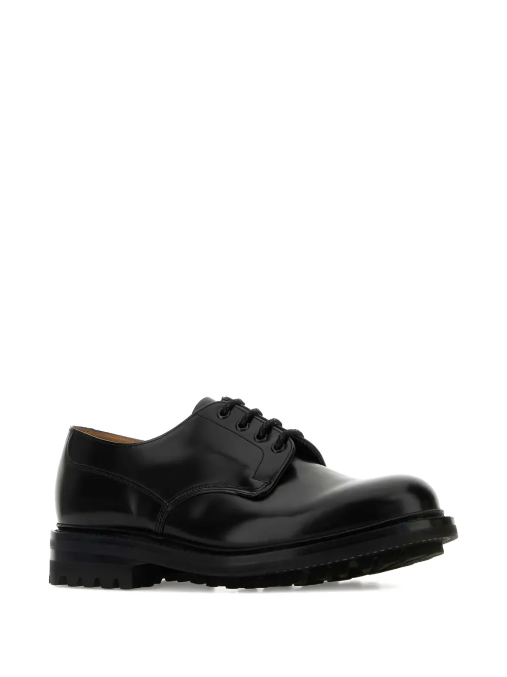 Church's polished leather lace-up shoes Black