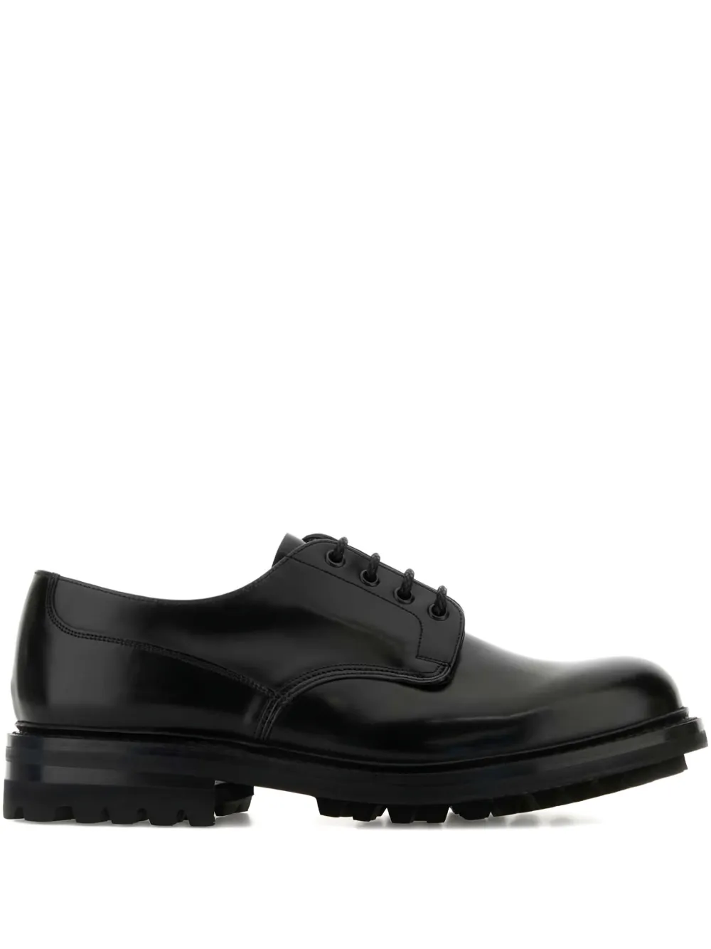 Church's polished leather lace-up shoes Black
