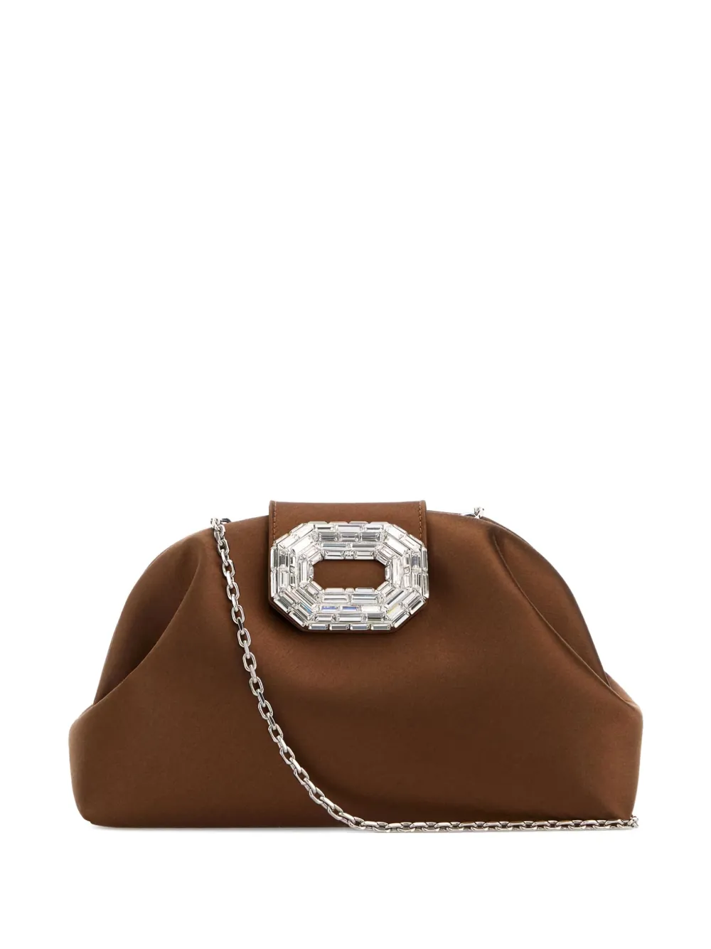 sculpted satin evening bag