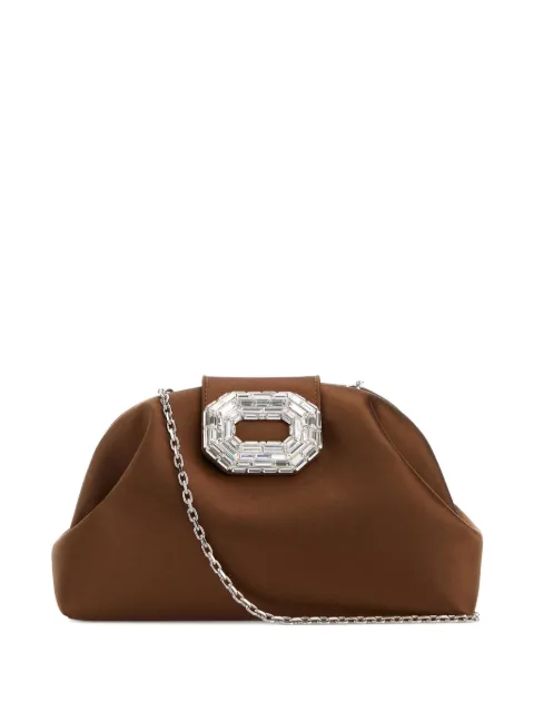 Amina Muaddi sculpted satin evening bag