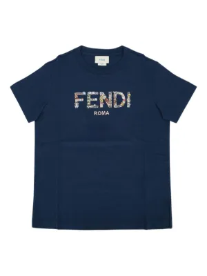 Fendi Kids ロゴ Tシャツ | ブルー | FARFETCH JP