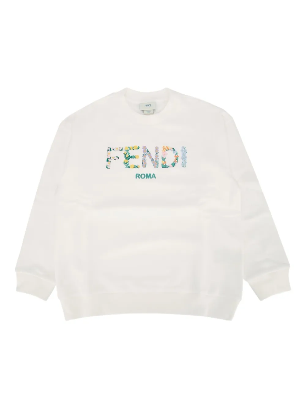 Fendi Kids Sweater met logoprint Wit