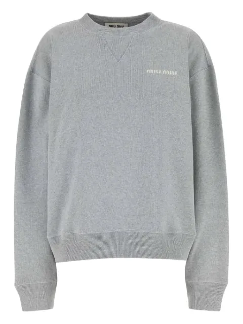 Miu Miu logo-embroidered sweatshirt
