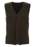 Homme Plissé Issey Miyake pleated sleeveless top - Brown