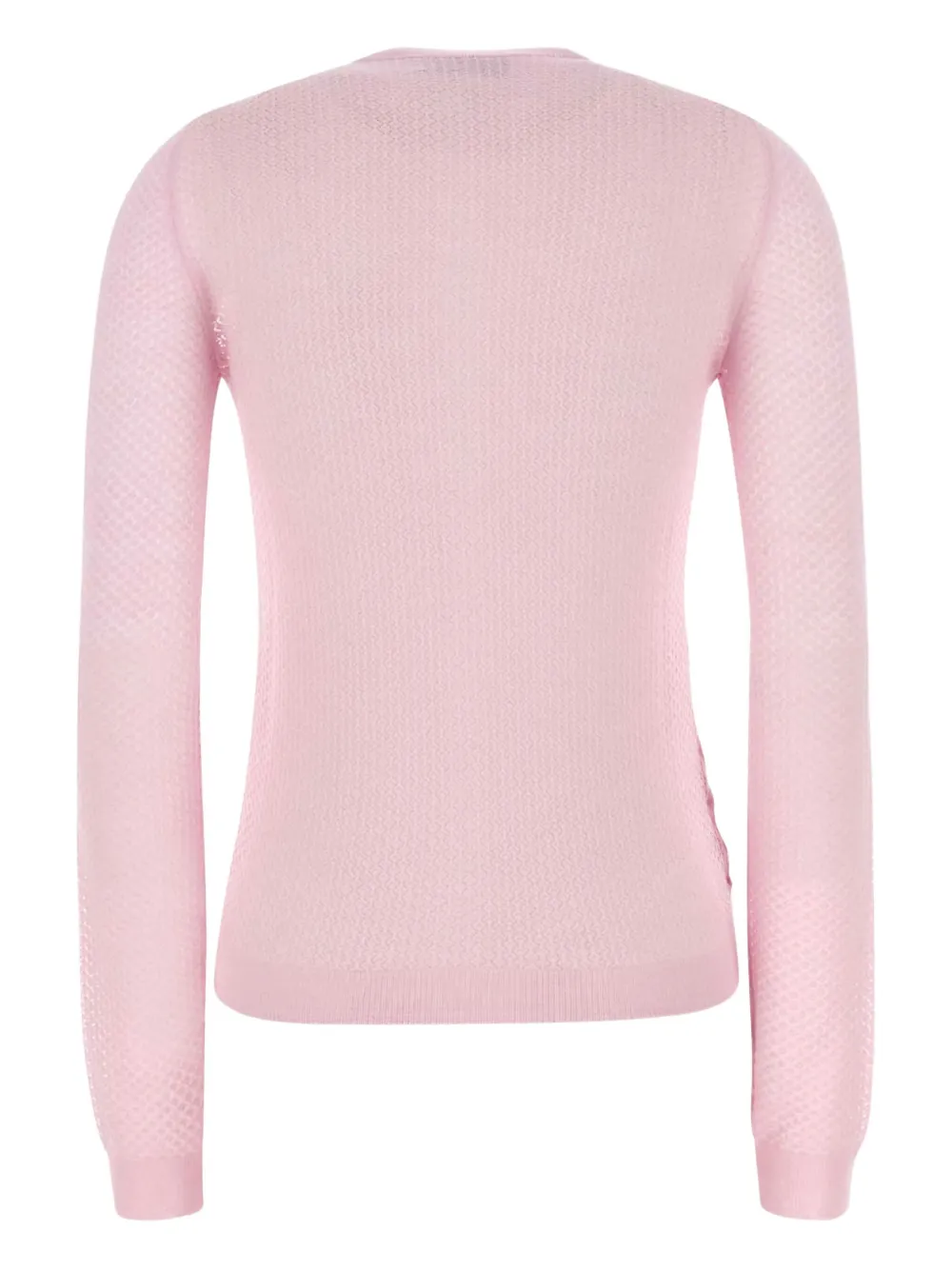 Miu Gebreid vest met stippen Roze