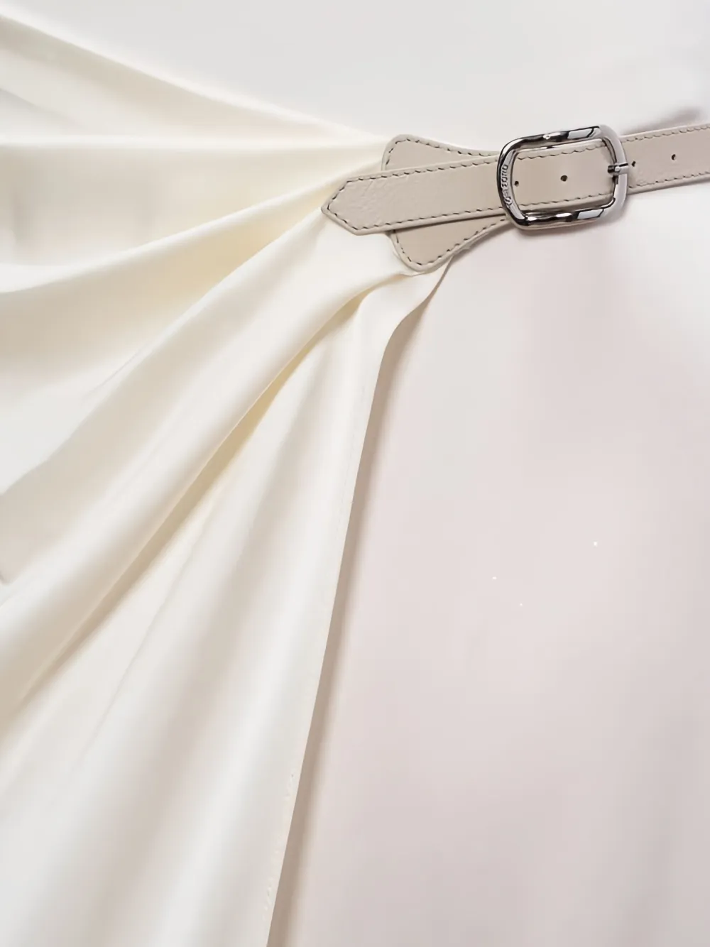Tom Ford Wrap-front Buckle-fastening Maxi Skirt In Neutral