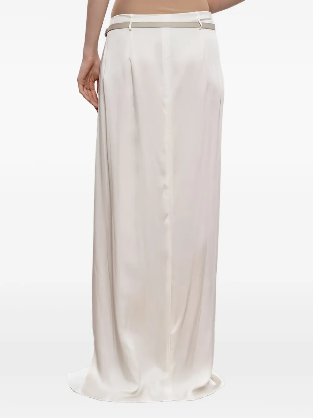 Tom Ford Wrap-front Buckle-fastening Maxi Skirt In Neutral