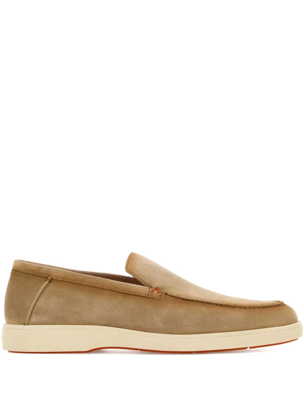 Santoni suede slip-on loafers Brown